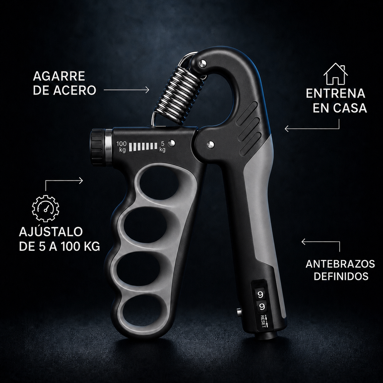 Fortalecedor de Agarre Ajustable GreekIron | 5-100KG