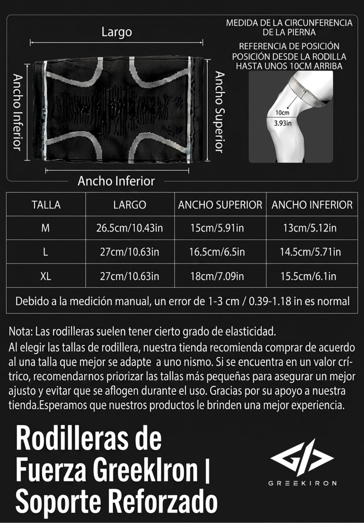 Rodilleras de Fuerza GreekIron | Soporte Reforzado